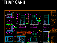 Bản vẽ [Cad + Excel] Tháp canh Doanh trại 2x2m full dự toán